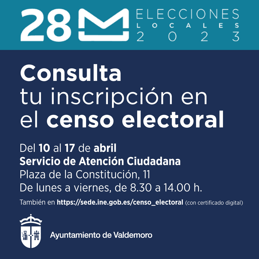Cartel Consulta tu inscripción en el censo electoral