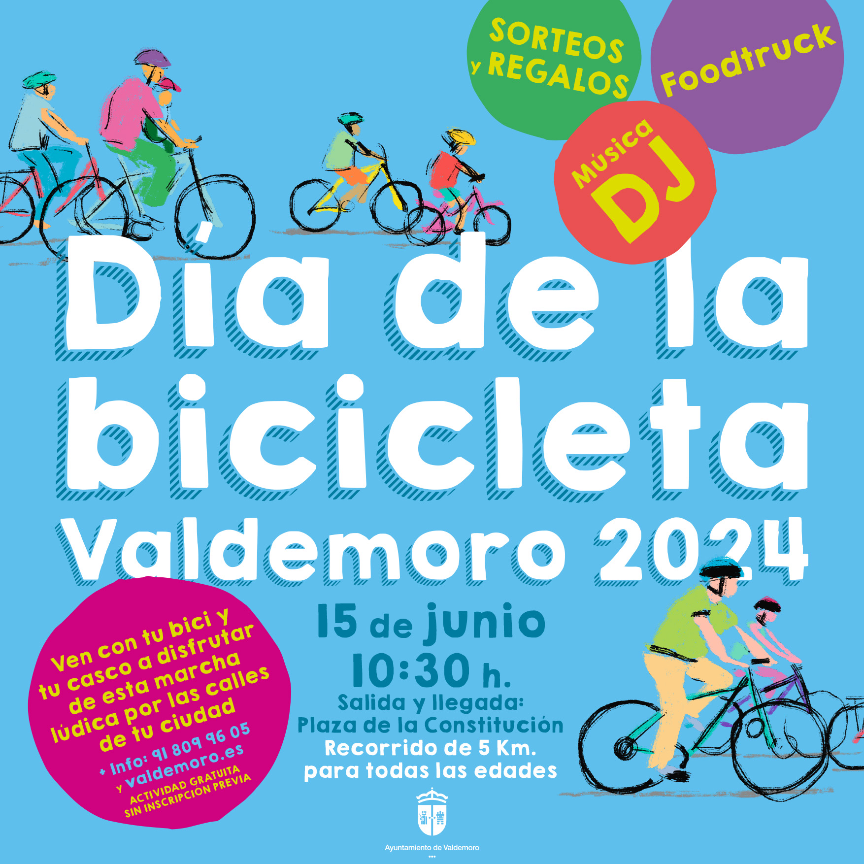 Cartel del evento de la bici