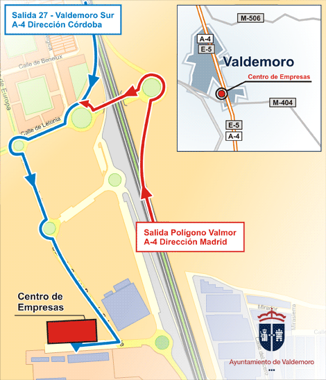 Mapa de localización Centro de Empresas Valdemoro