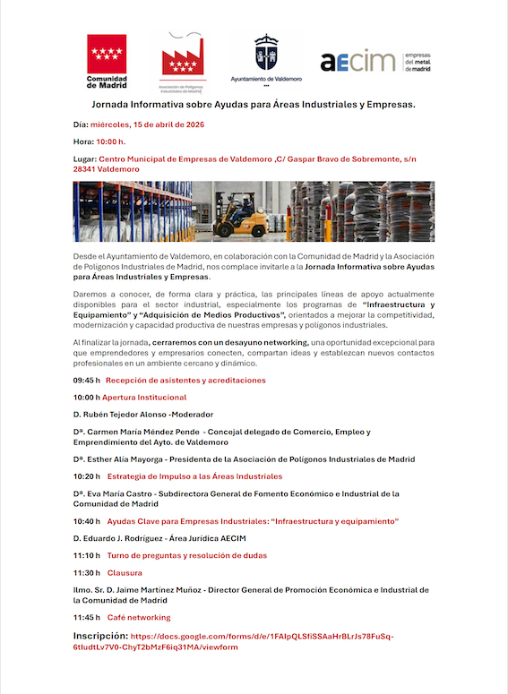 Programa jornada formativa ayudas a empresas