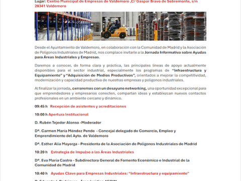 Programa jornada formativa ayudas a empresas