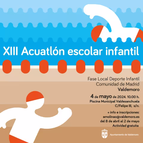 Cartel del acuatlón infantil