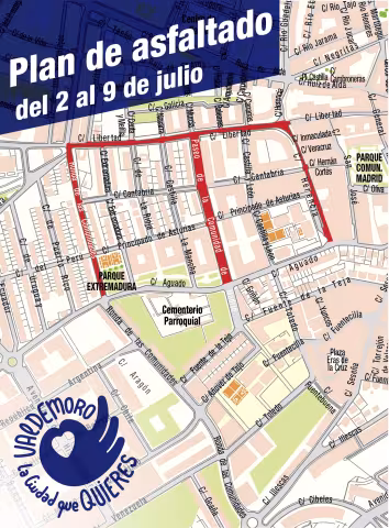 Mapa del Plan de Asfaltado