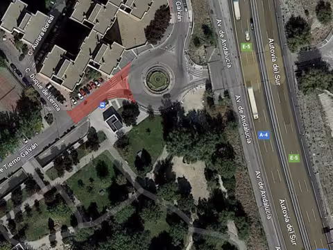 Vista aérea de las carreteras