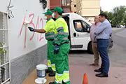 Pared con pintadas